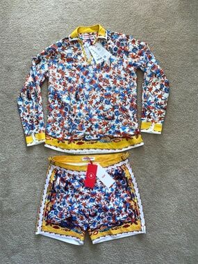 ORLEBAR BROWN : 2-Piece Set : NWT Bulldog Swim Shorts & Shirt Combo : "32" / M